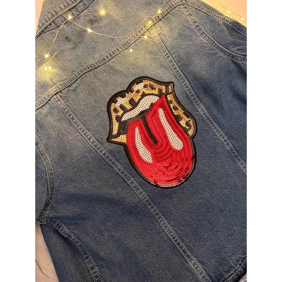 Signature by Levi Strauss Jackets & Blazers - Custom Sequin Jean Jacket Size Small- one of a kind!